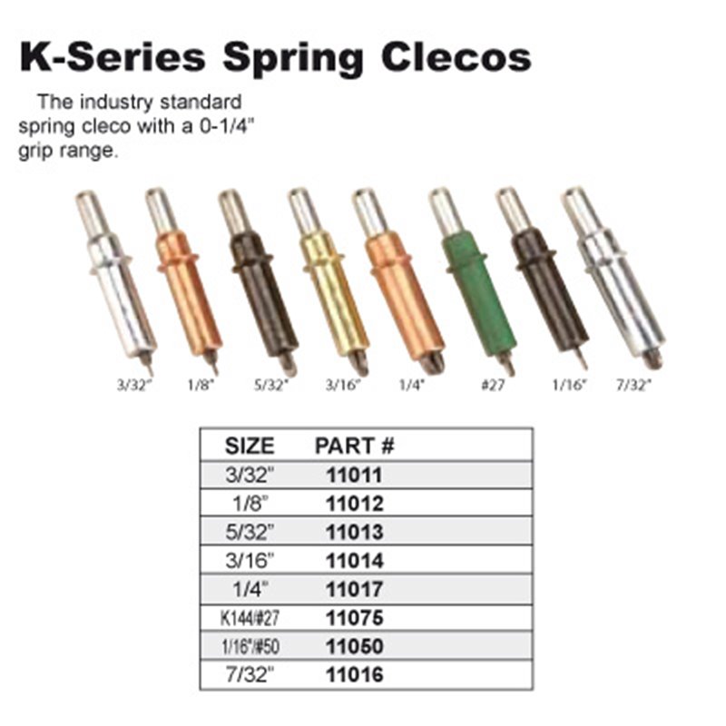 K series spring clecos m d aeroespacial